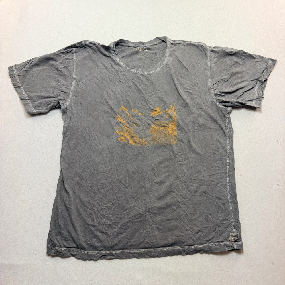 Gramicci Graphic T-Shirt Mens Extra Large Gray Good Mountain Print Gorpcore Tee